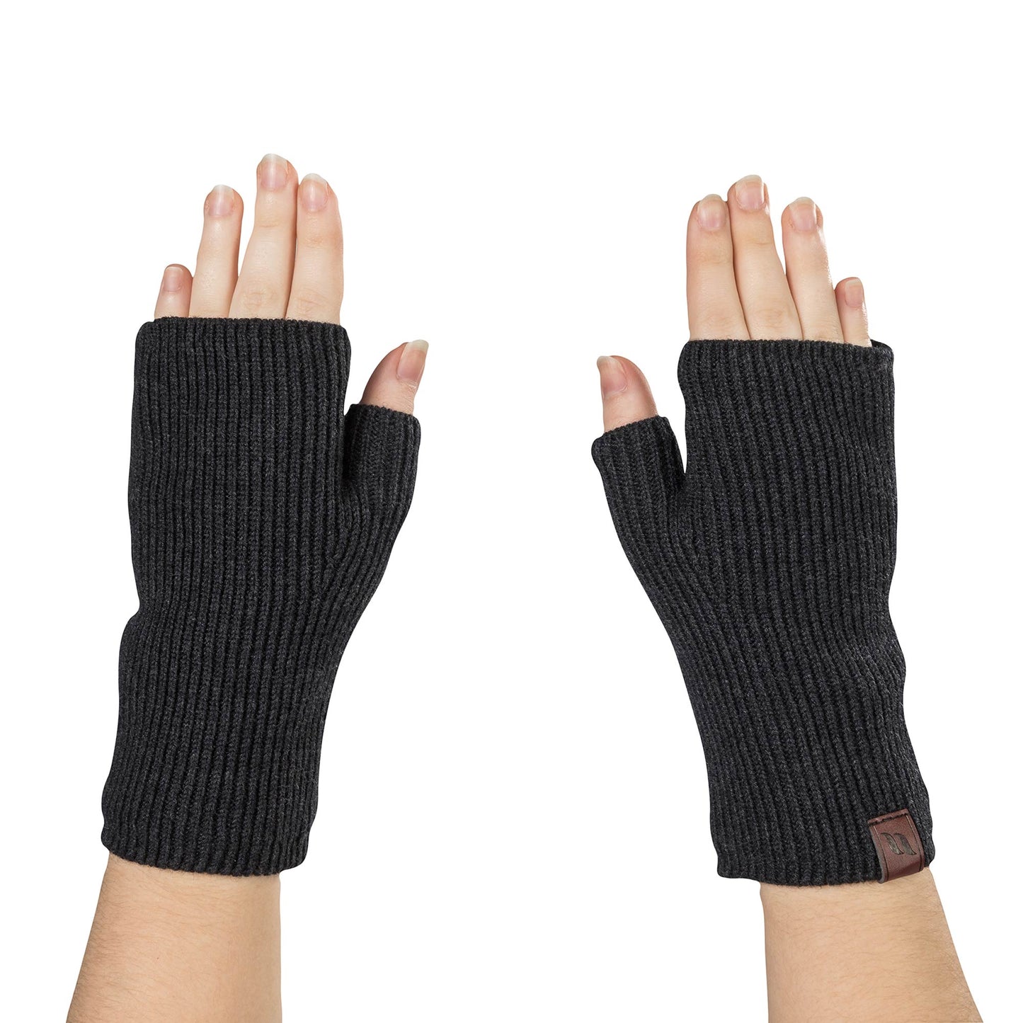 "Ash" Knitted Fingerless Mittens