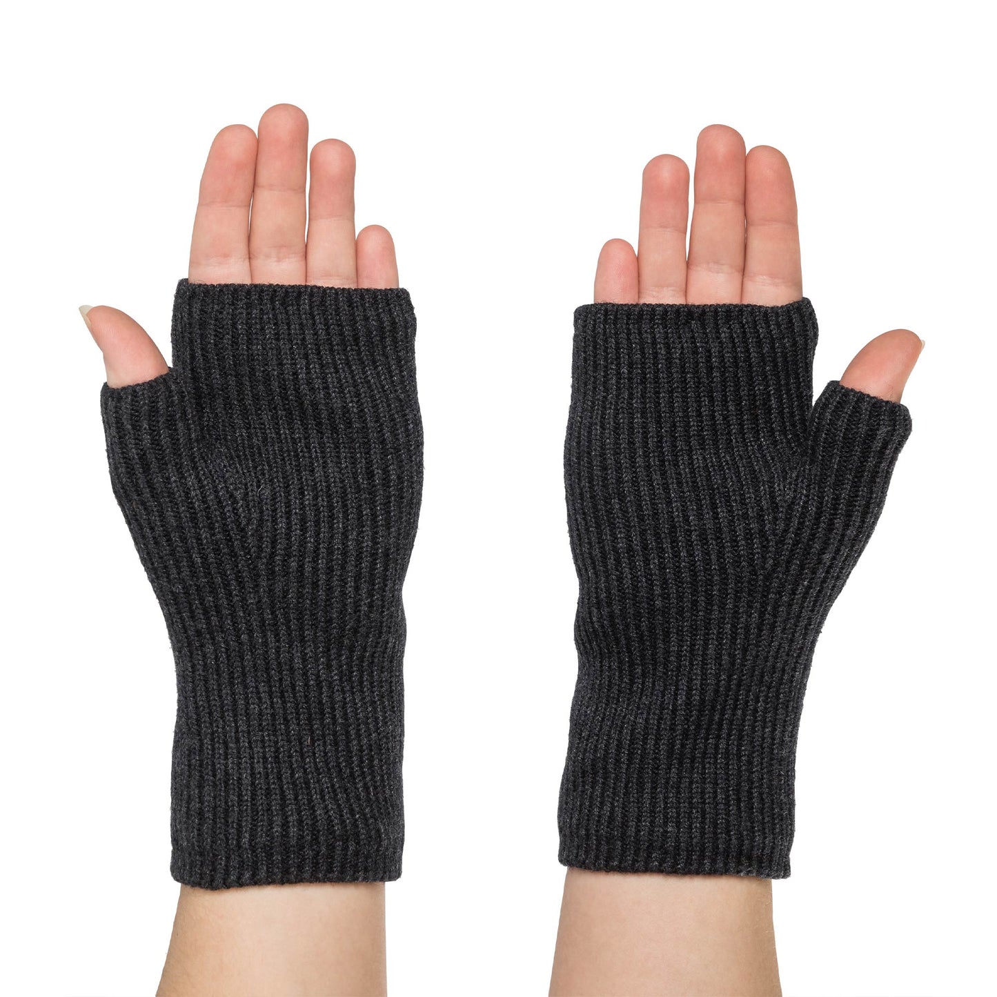 "Ash" Knitted Fingerless Mittens