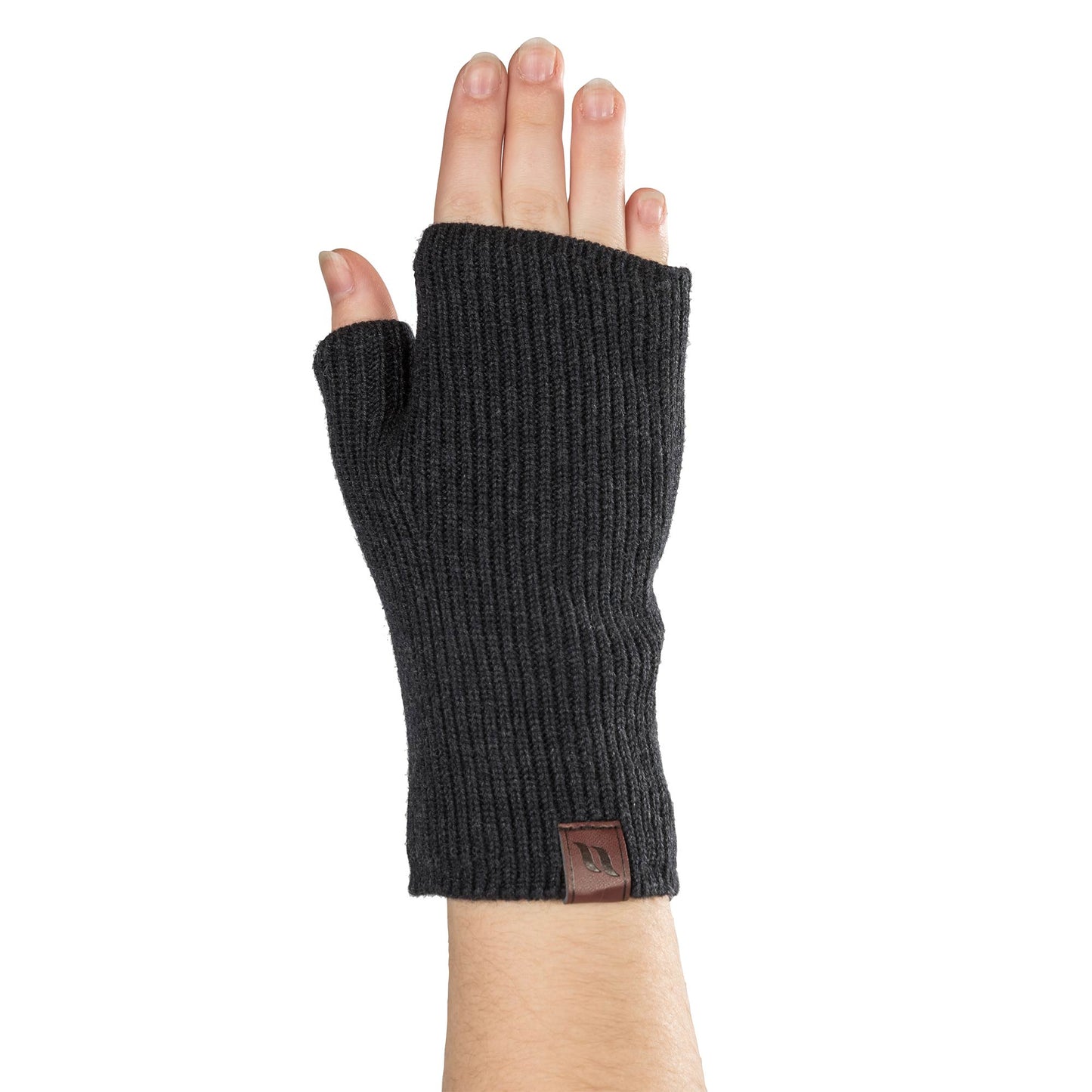 "Ash" Knitted Fingerless Mittens