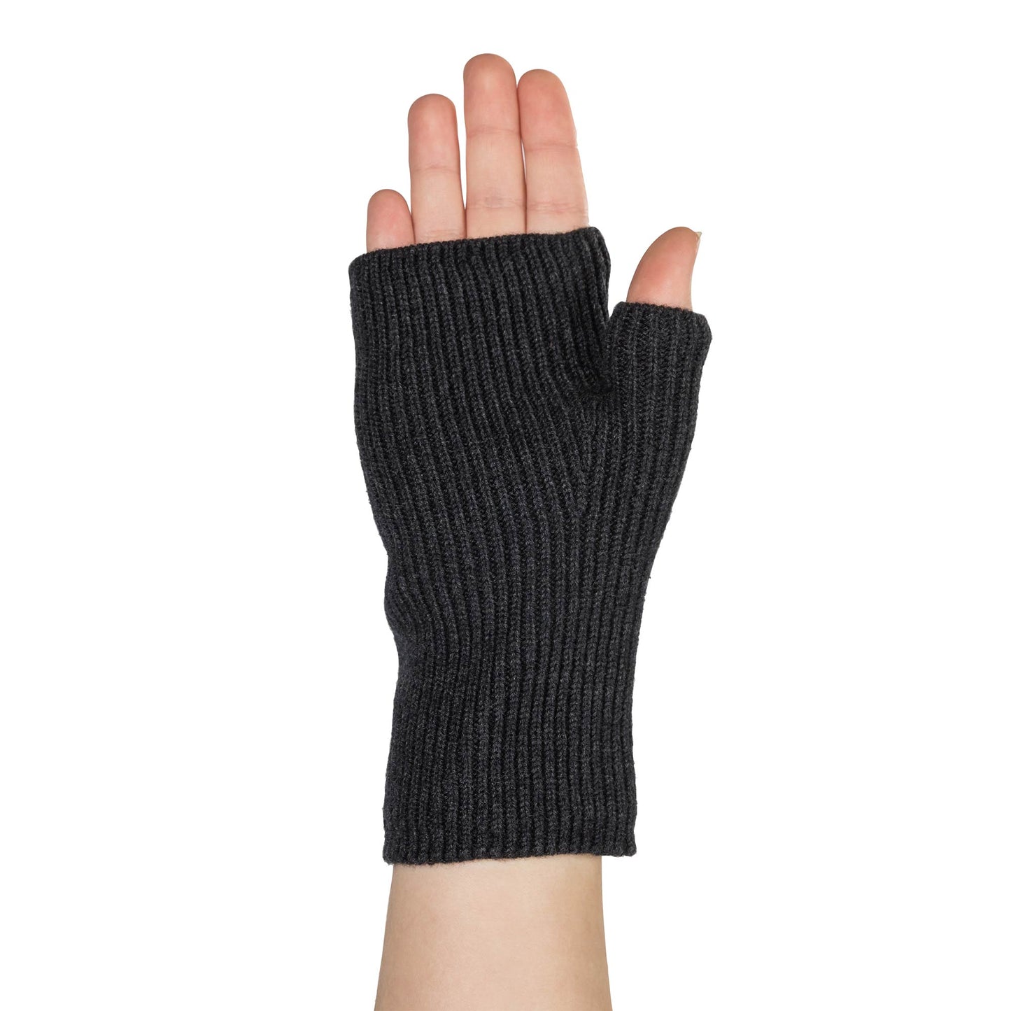 "Ash" Knitted Fingerless Mittens