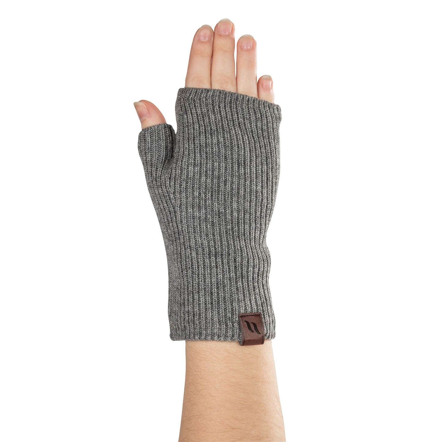 "Ash" Knitted Fingerless Mittens