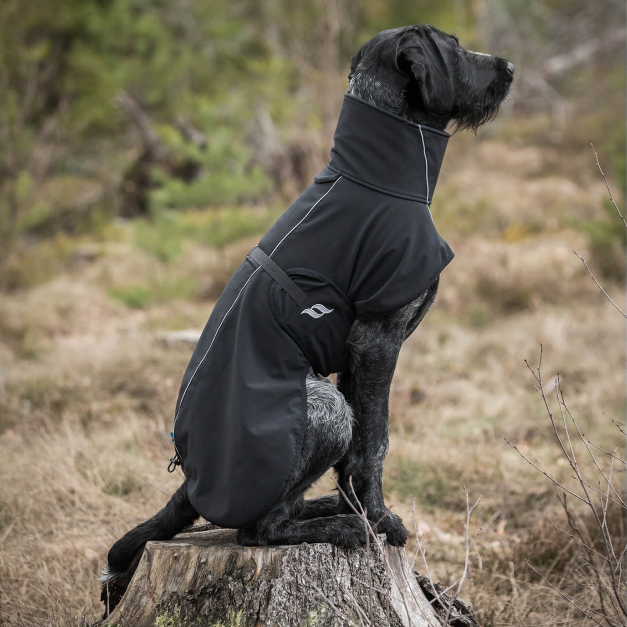 "Bark" All-Round Coat - Black