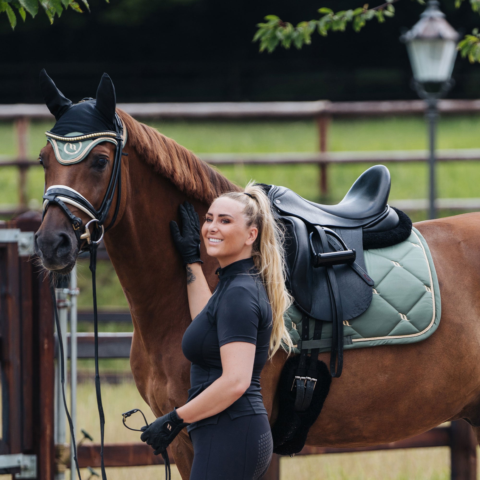 "Nights Collection" Saddle Pad Dressage Olive Green