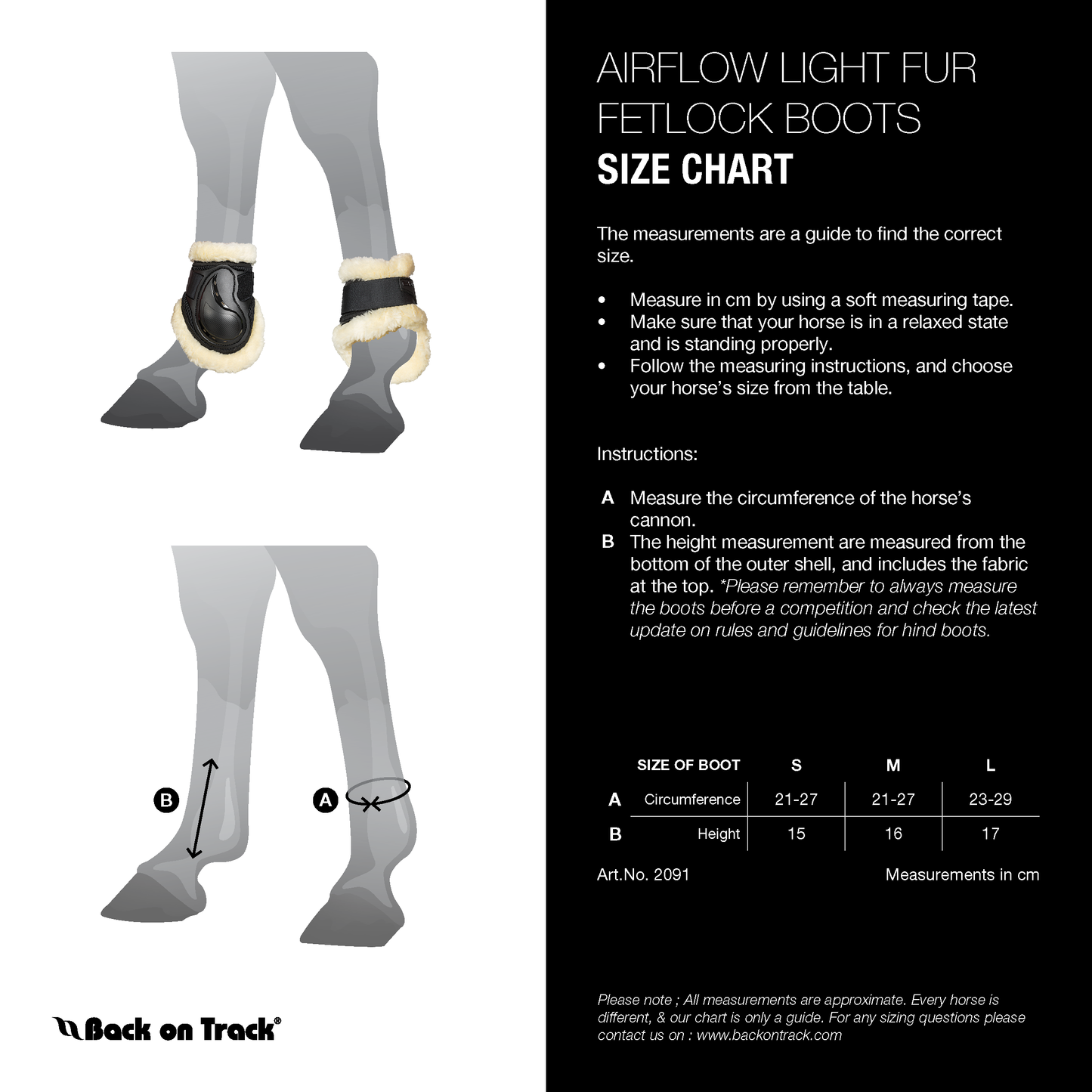 Airflow Light Fur Fetlock Boots
