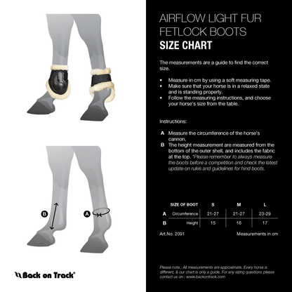 Airflow Light Fur Fetlock Boots