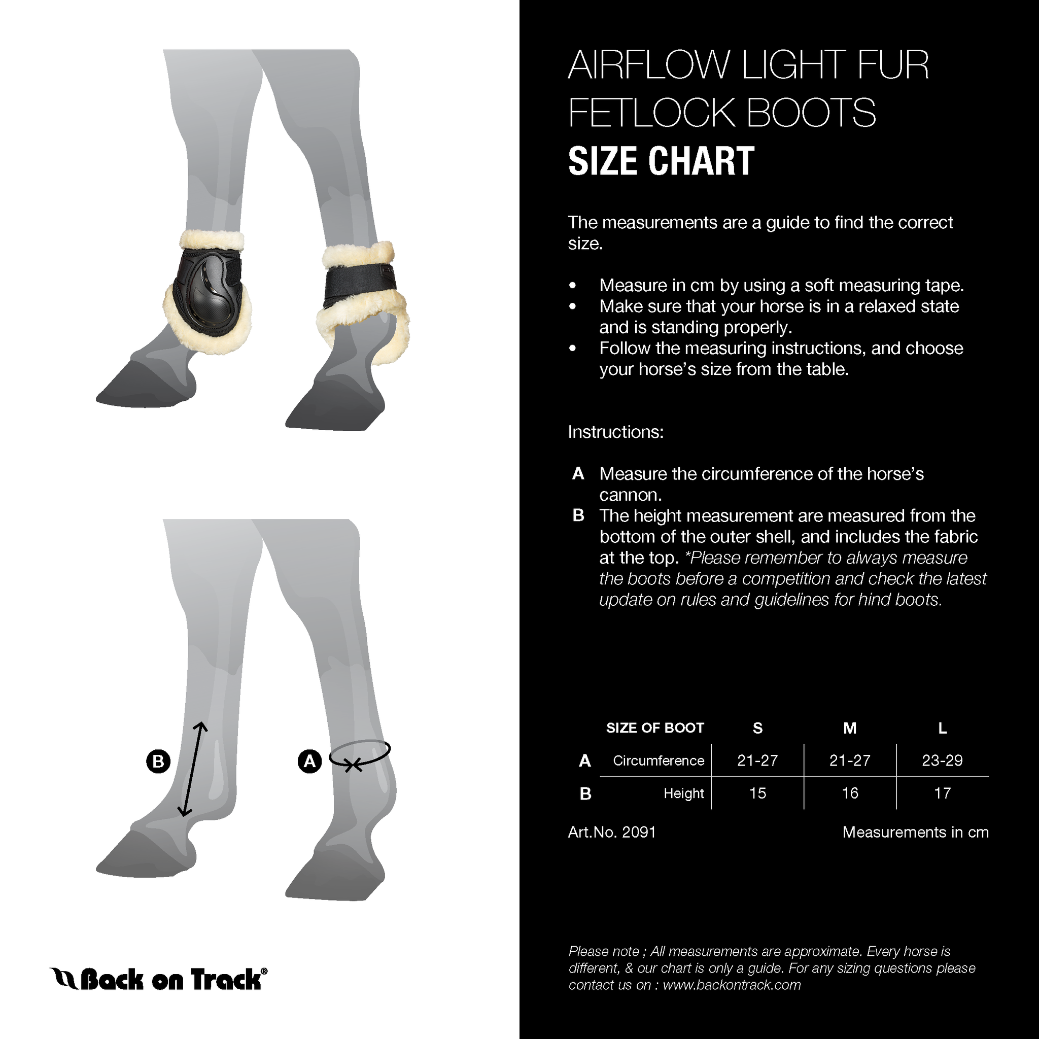 "AirFlow" Light Fur Fetlock Boots
